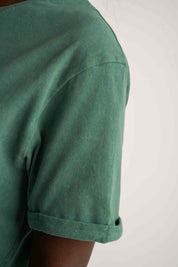 T-SHIRT Z EFEKTEM WASHED ZIELONY - MOJAVE