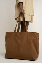 LIGHT BROWN SHOPPER BAG - ADALAR