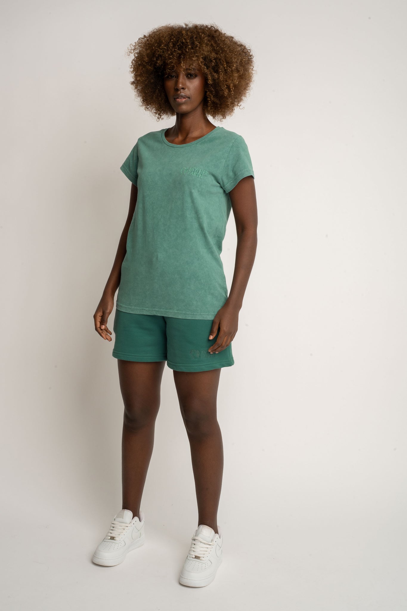 T-SHIRT Z EFEKTEM WASHED ZIELONY  - YUKON