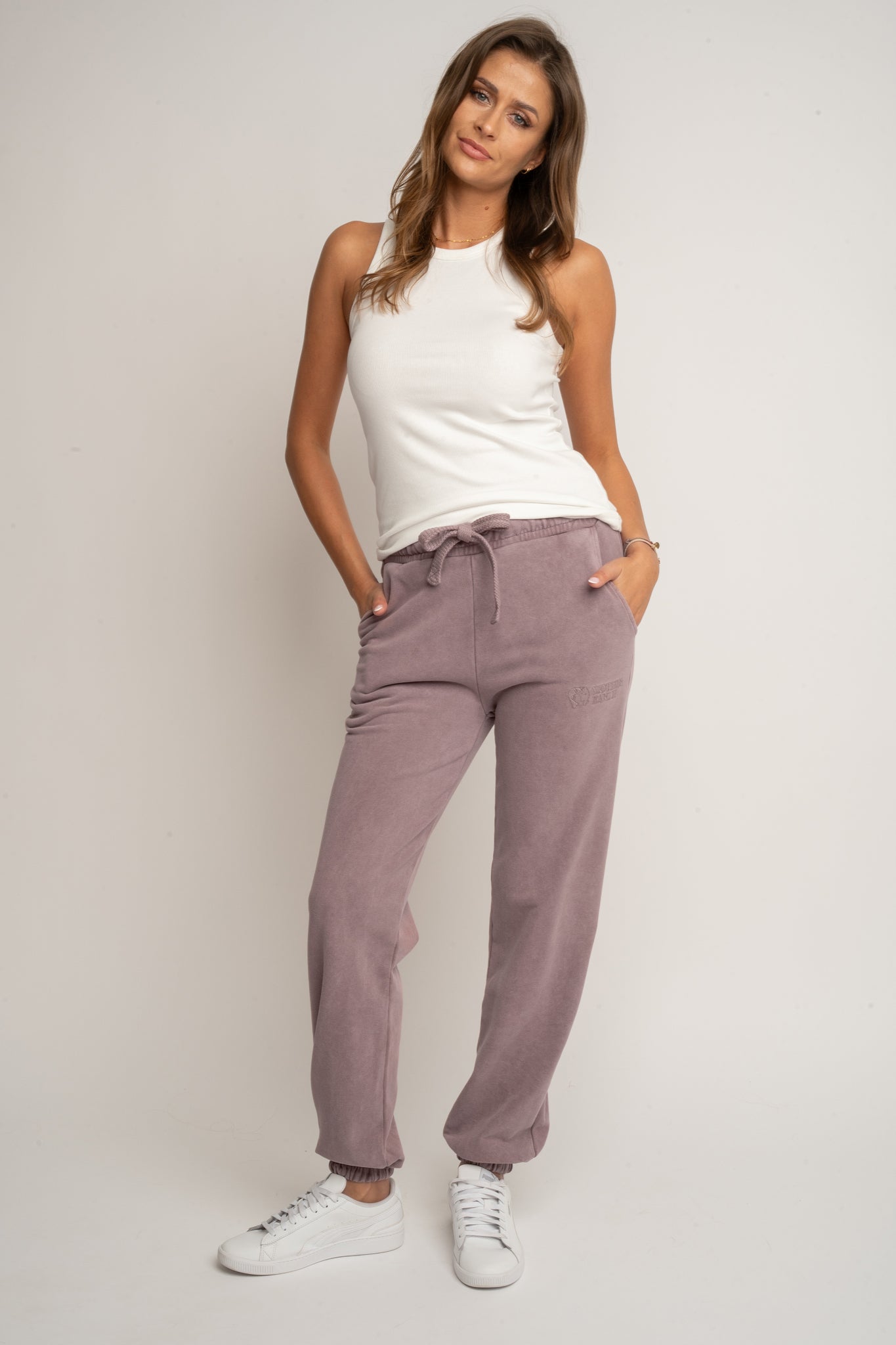 HEATHER WASHED SWEATPANTS - LAHTI