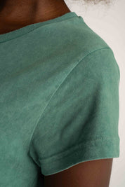 T-SHIRT Z EFEKTEM WASHED ZIELONY  - YUKON