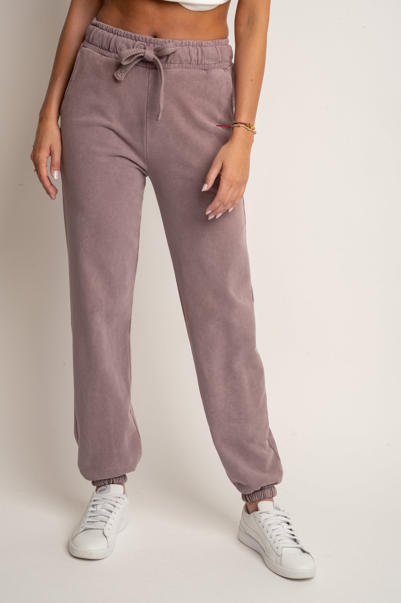 HEATHER WASHED SWEATPANTS - LAHTI