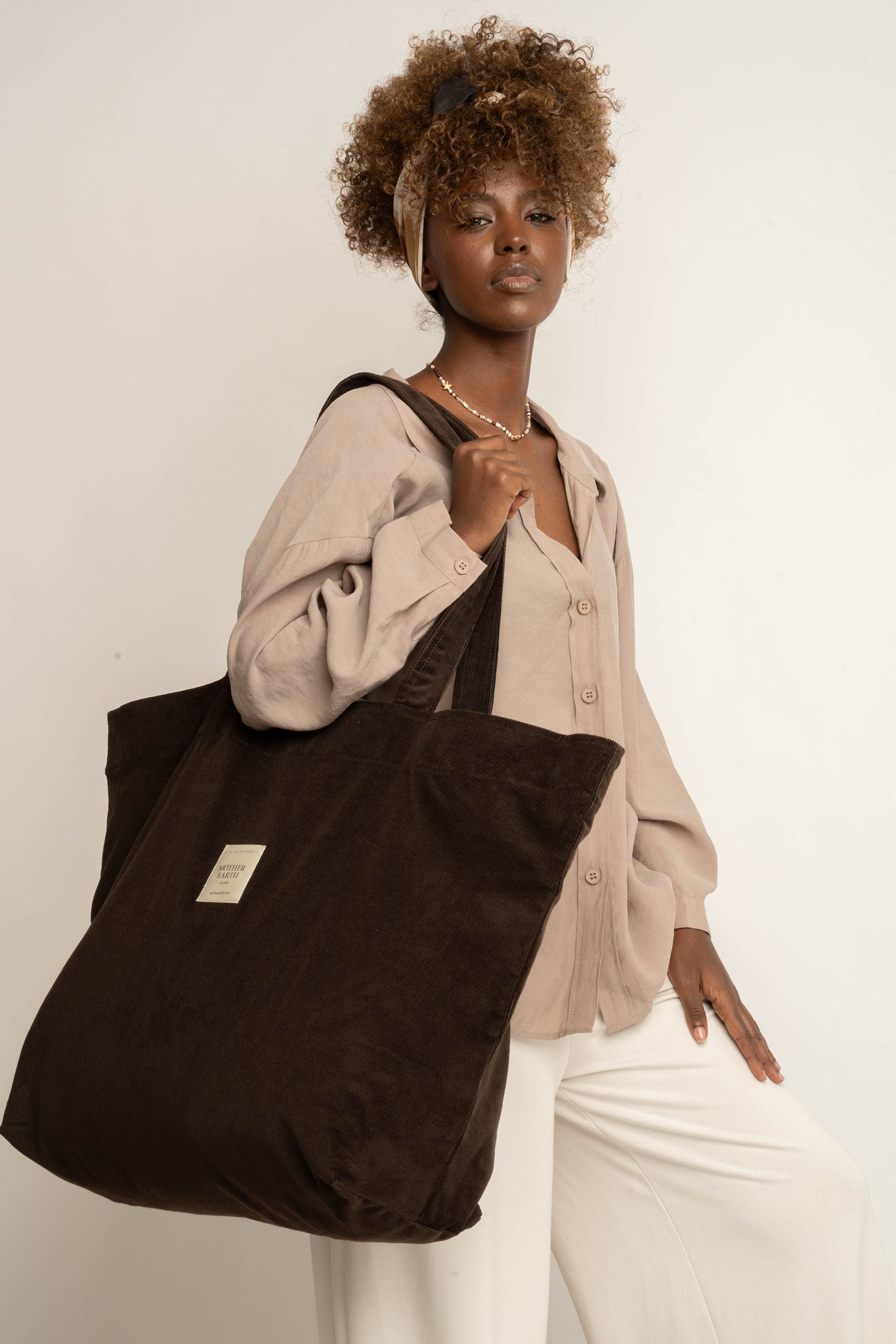 DARK OLIVE SHOPPER BAG - ADALAR