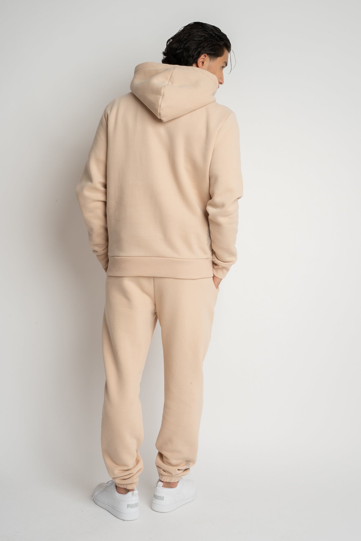 MEN'S BEIGE HOODED SWEATSHIRT - ASTON