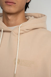 MEN'S BEIGE HOODED SWEATSHIRT - ASTON