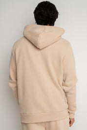 MEN'S BEIGE HOODED SWEATSHIRT - ASTON