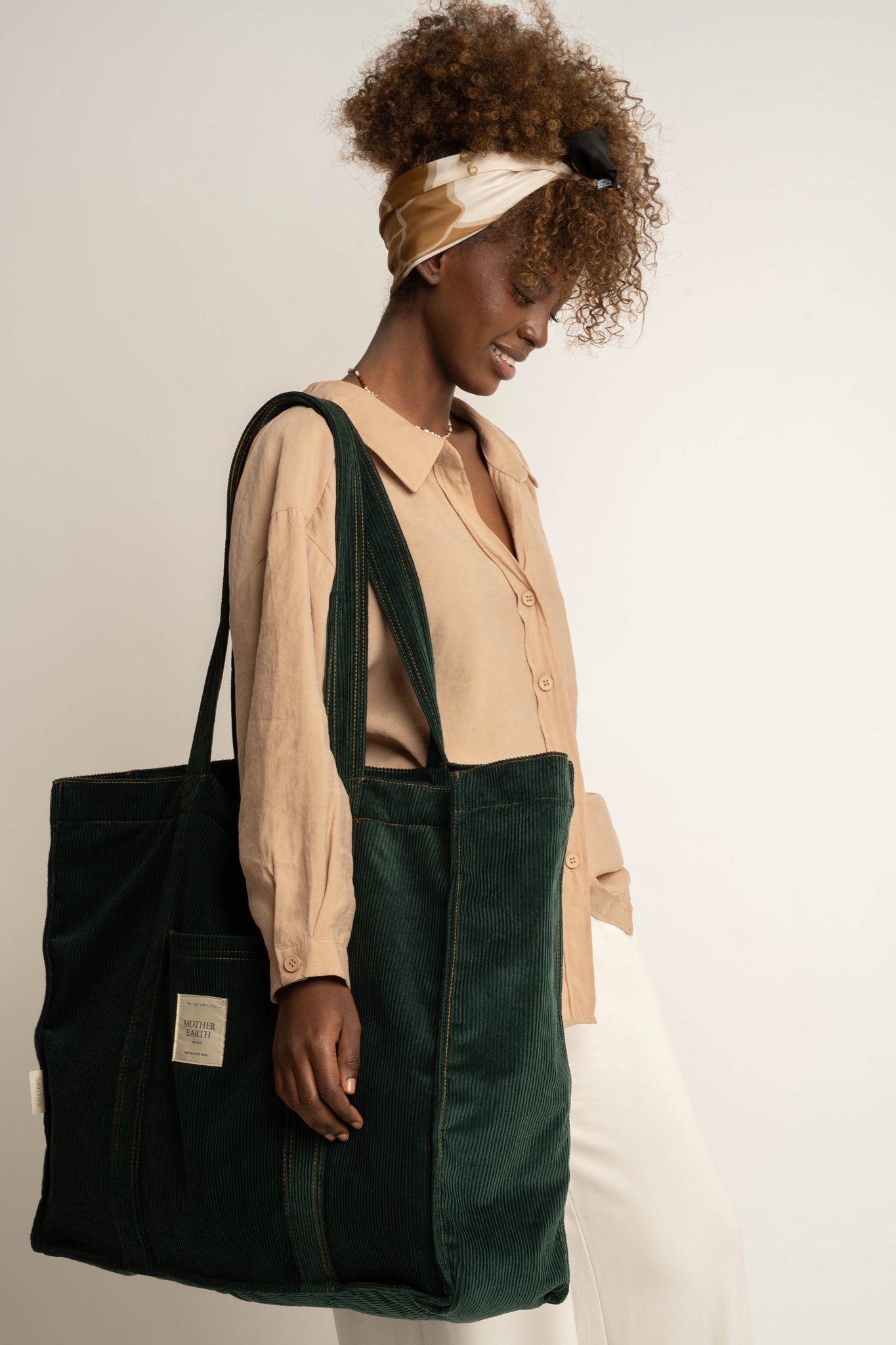 TORBA TYPU SHOPPER  BAG ZIELONA - MIAMI