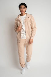 MĘSKA BLUZA Z KAPTUREM 2nd DROP BEŻOWA - NASSAU