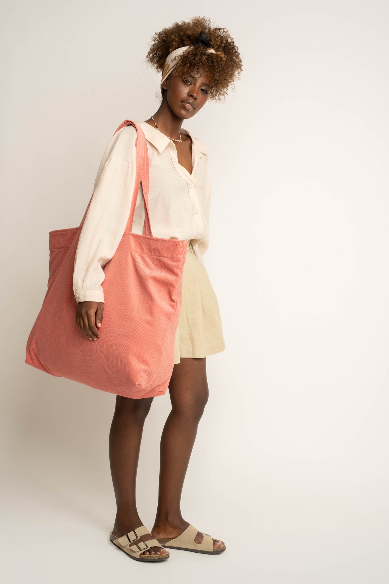 TORBA TYPU SHOPPER  BAG JASNORÓŻOWA - ADALAR