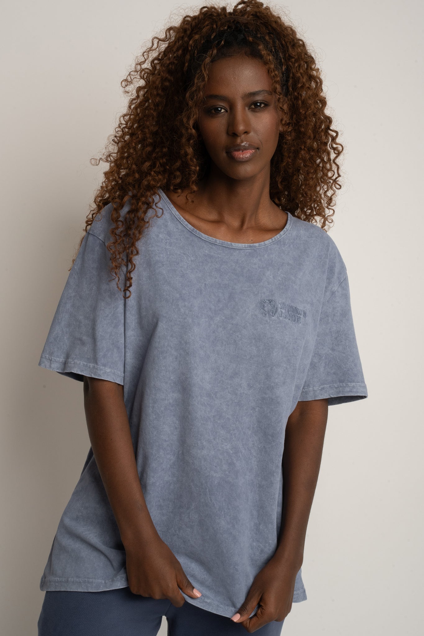 NAVY WASHED EFFECT T-SHIRT - HARLEM