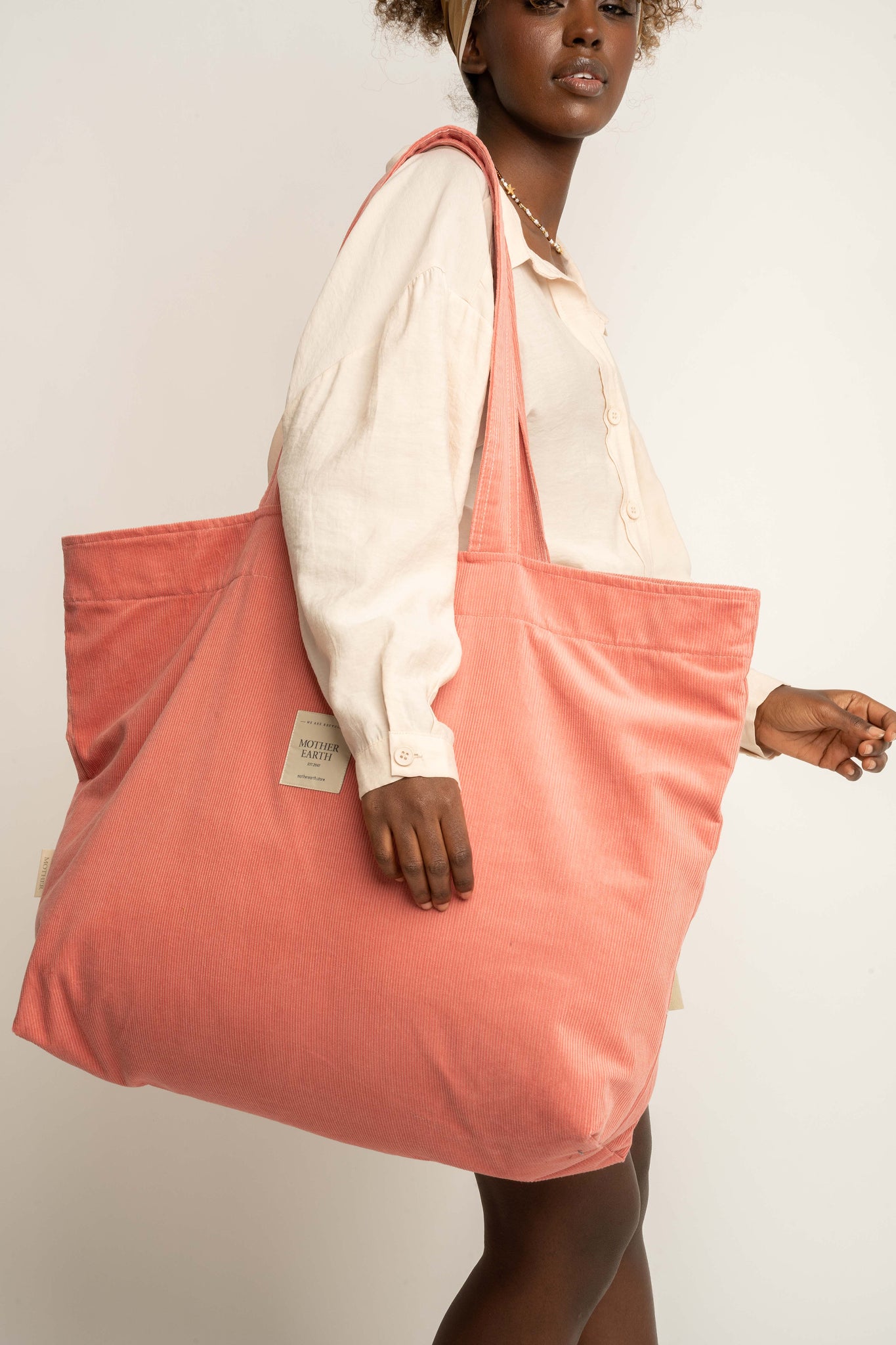 TORBA TYPU SHOPPER  BAG JASNORÓŻOWA - ADALAR