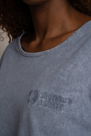 NAVY WASHED EFFECT T-SHIRT - HARLEM