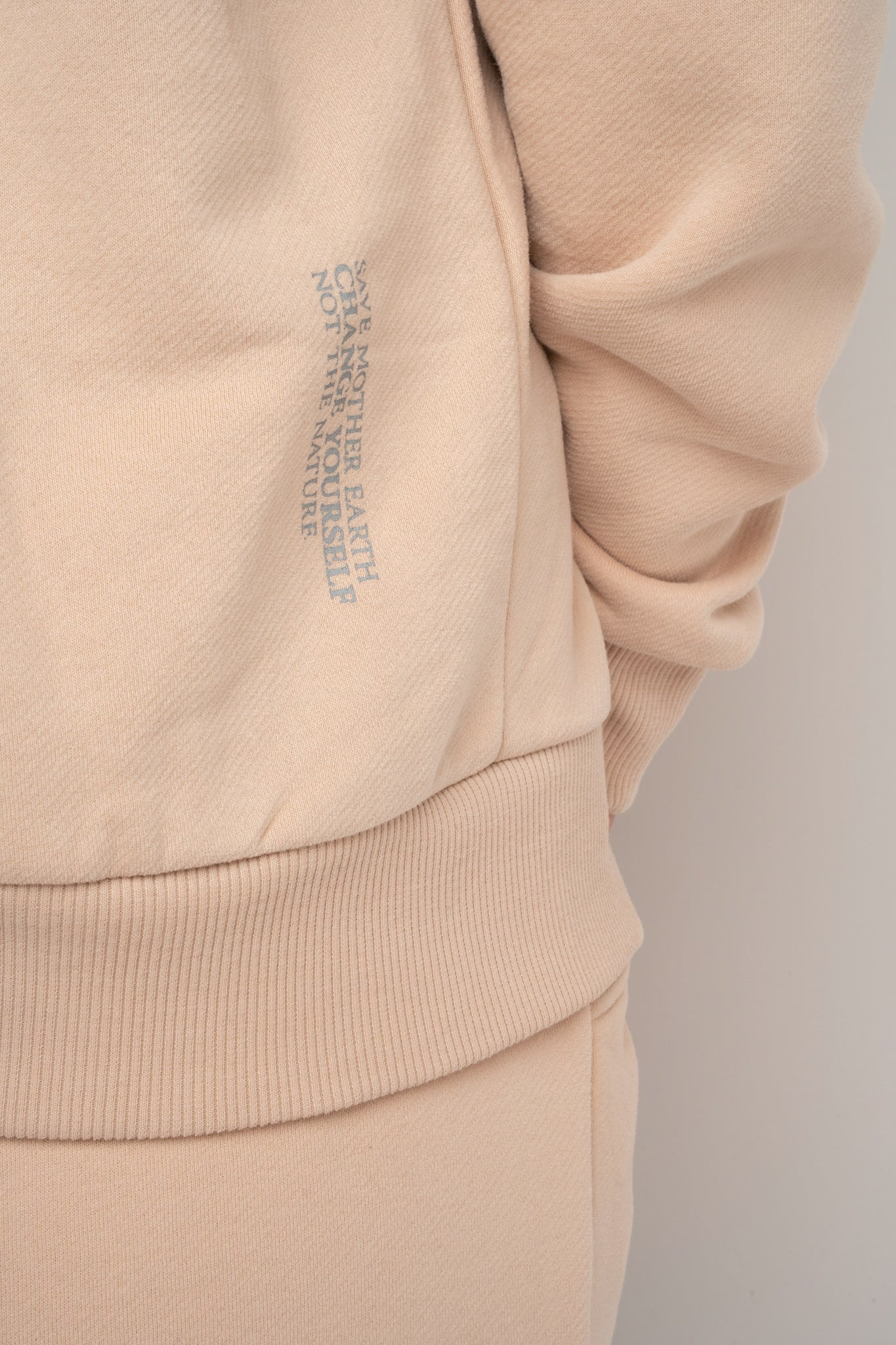 MĘSKA BLUZA Z KAPTUREM 2nd DROP BEŻOWA - NASSAU