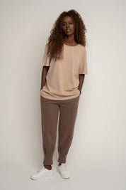 BEIGE WASHED T-SHIRT - HARLEM