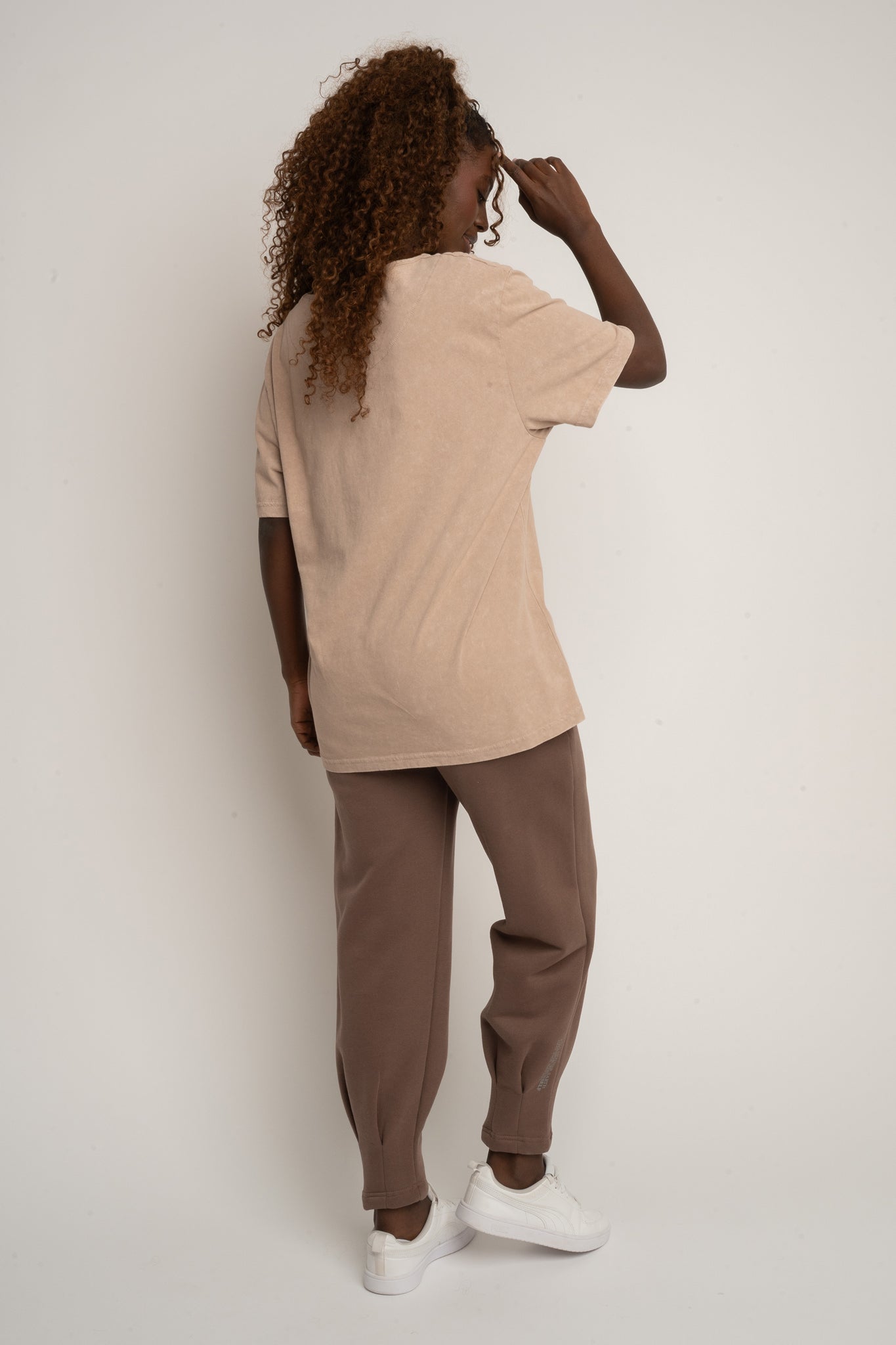 BEIGE WASHED T-SHIRT - HARLEM