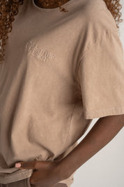 BEIGE WASHED T-SHIRT - HARLEM
