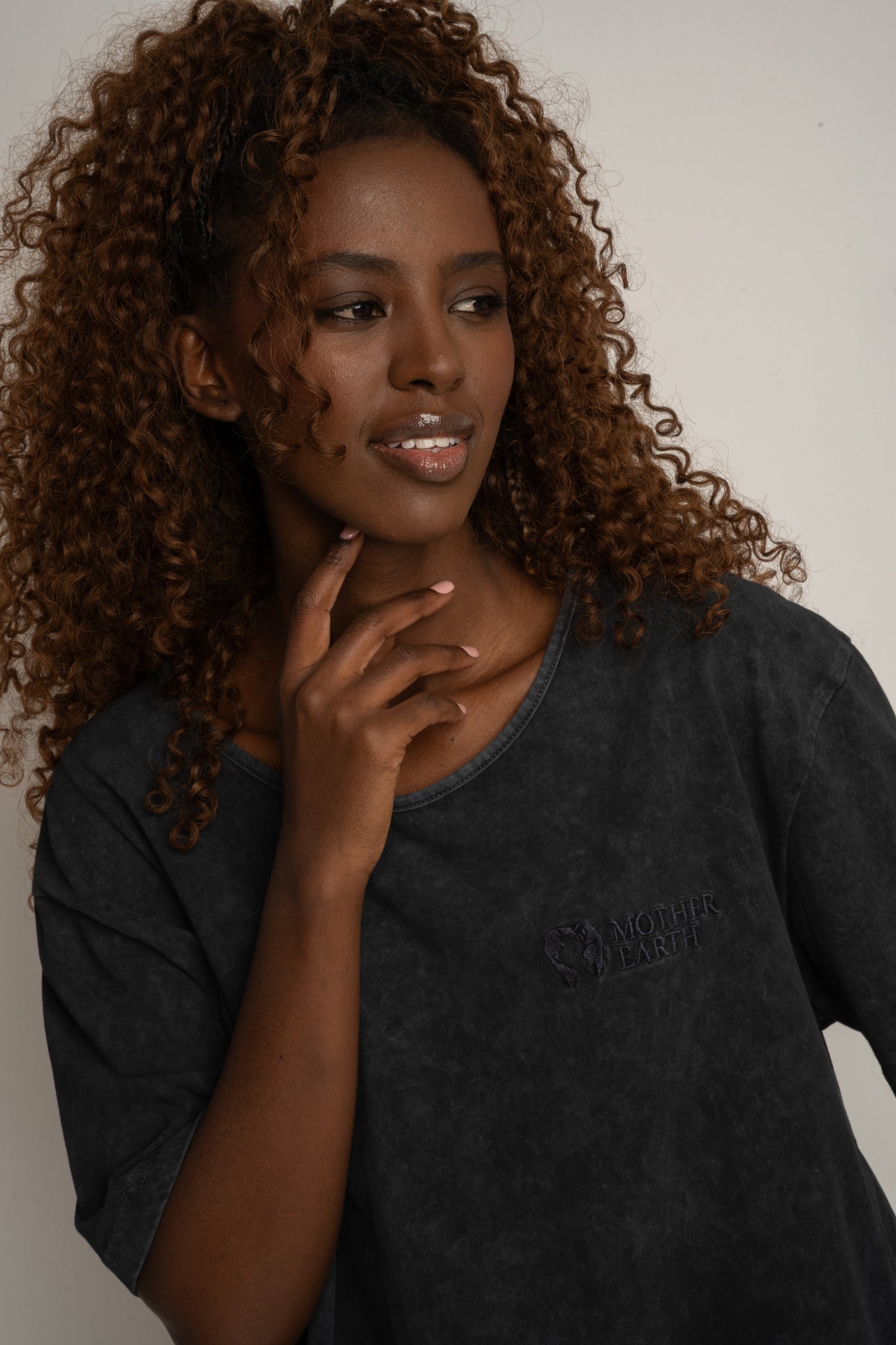WASHED EFFECT T-SHIRT BLACK - HARLEM