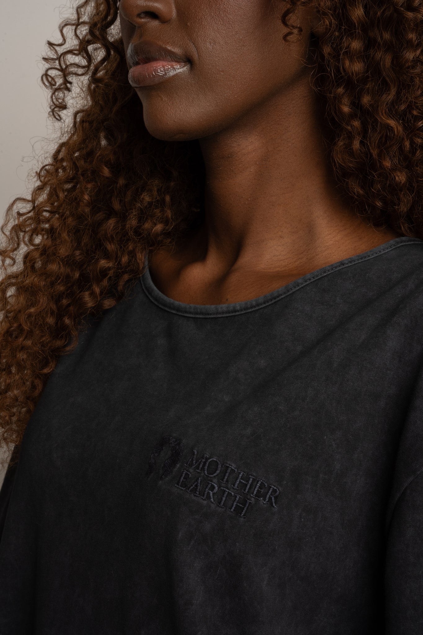 WASHED EFFECT T-SHIRT BLACK - HARLEM