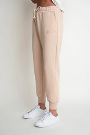 SPODNIE DRESOWE TYPU JOGGER 2nd DROP BEŻOWE - BEGERA