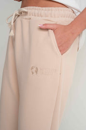 SPODNIE DRESOWE TYPU JOGGER 2nd DROP BEŻOWE - BEGERA