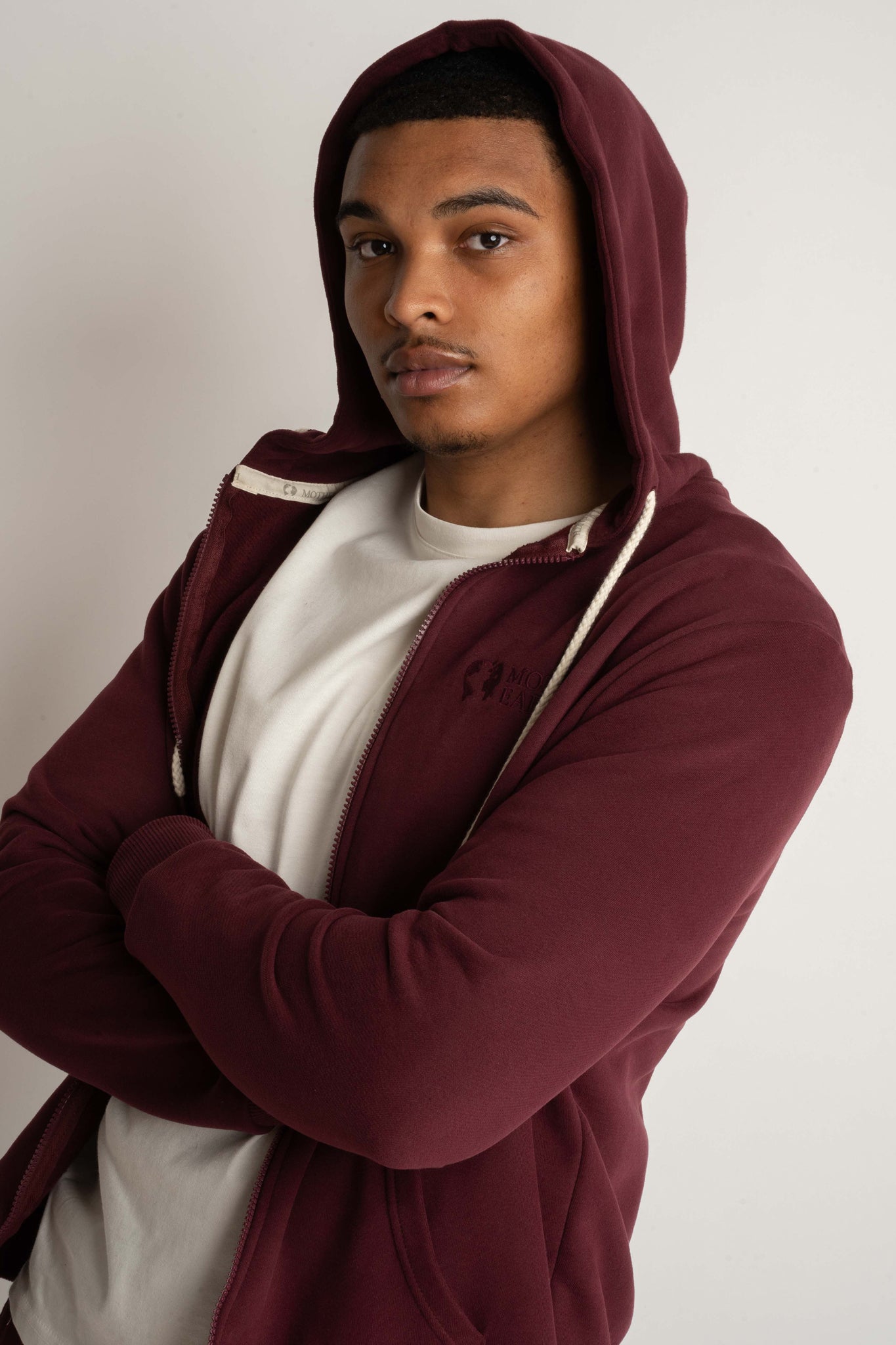 Men's Burgundy Hoodie - NASSAU
