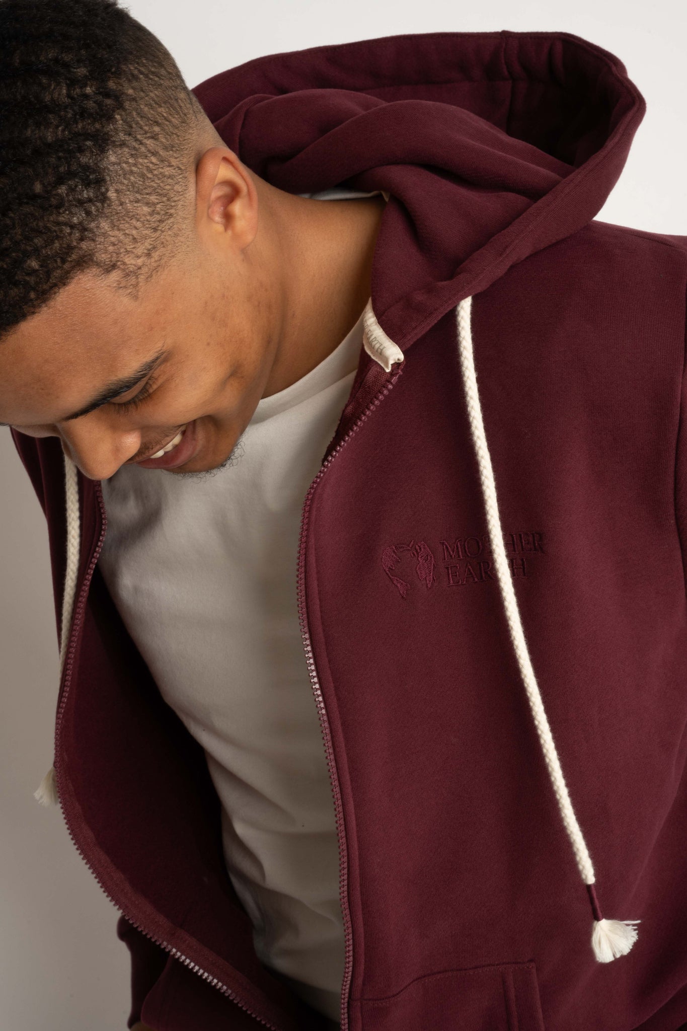 Men's Burgundy Hoodie - NASSAU