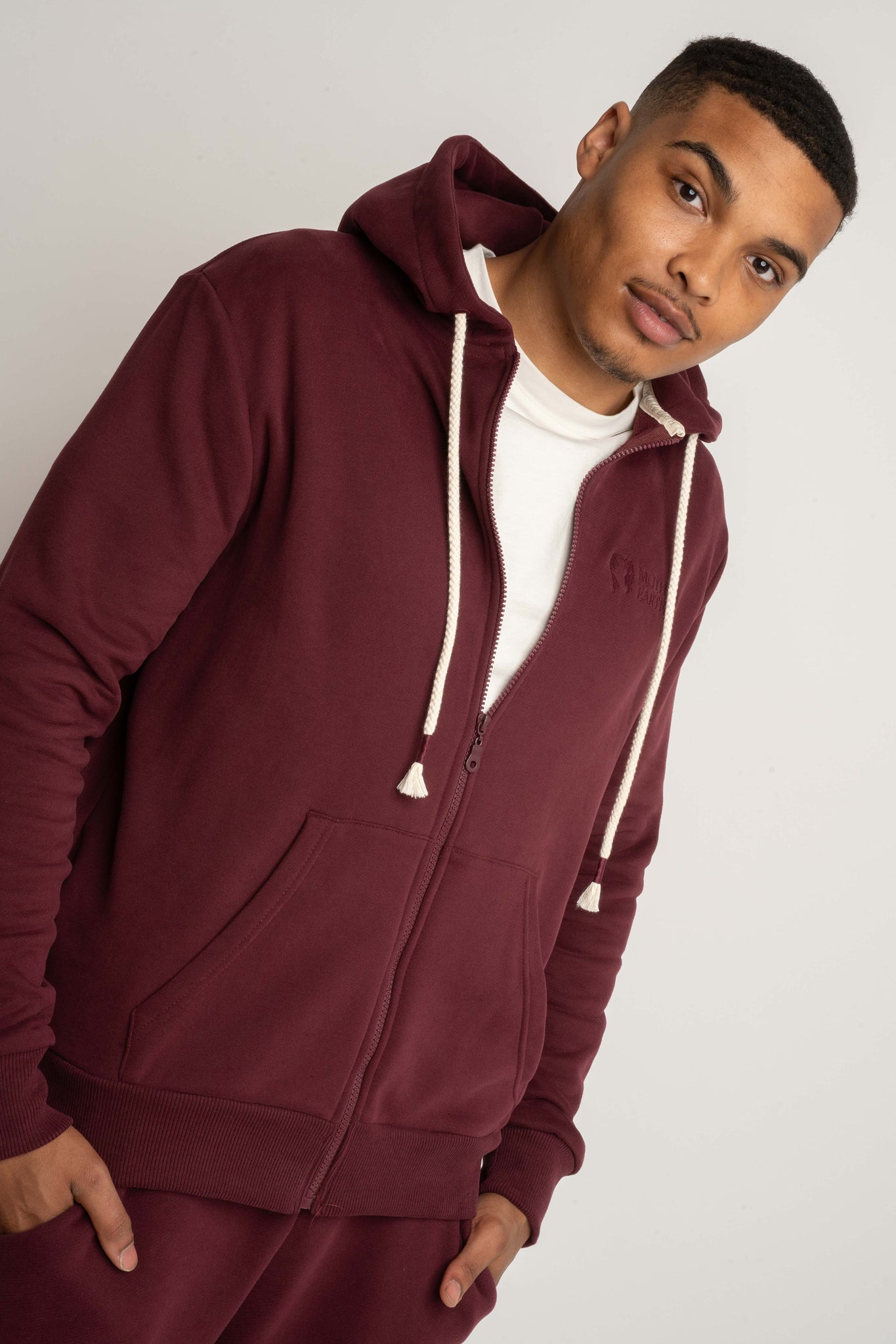 Men's Burgundy Hoodie - NASSAU