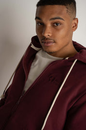 Men's Burgundy Hoodie - NASSAU