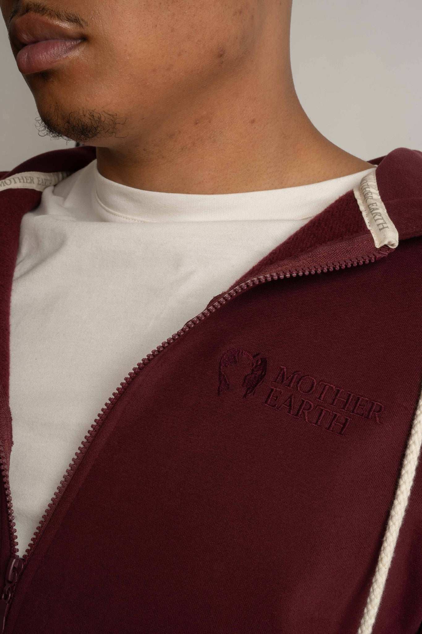 Men's Burgundy Hoodie - NASSAU