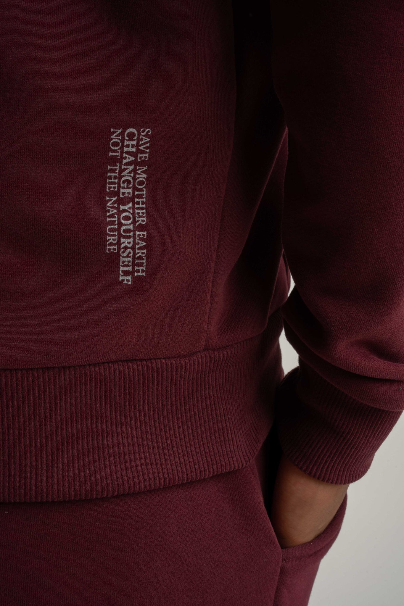 Men's Burgundy Hoodie - NASSAU