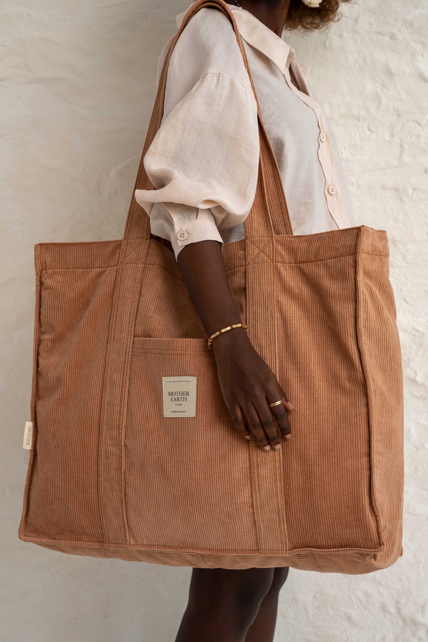 TORBA TYPU SHOPPER  BAG JASNOBRĄZOWA - MIAMI