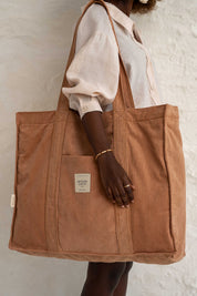 TORBA TYPU SHOPPER  BAG JASNOBRĄZOWA - MIAMI