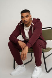 Men's Burgundy Hoodie - NASSAU