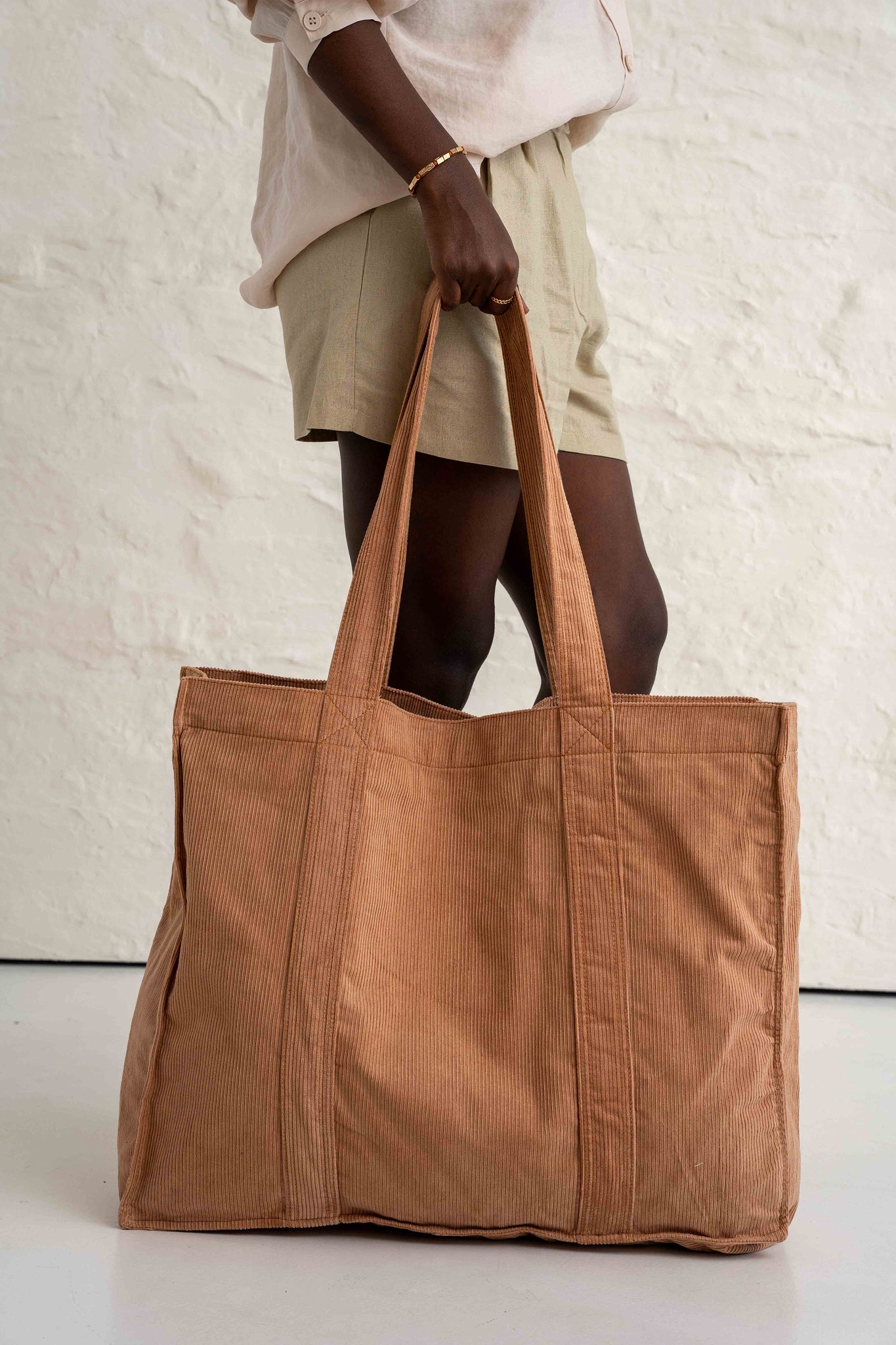 TORBA TYPU SHOPPER  BAG JASNOBRĄZOWA - MIAMI