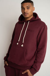 MEN'S BURGUNDY HOODIE - ASTON