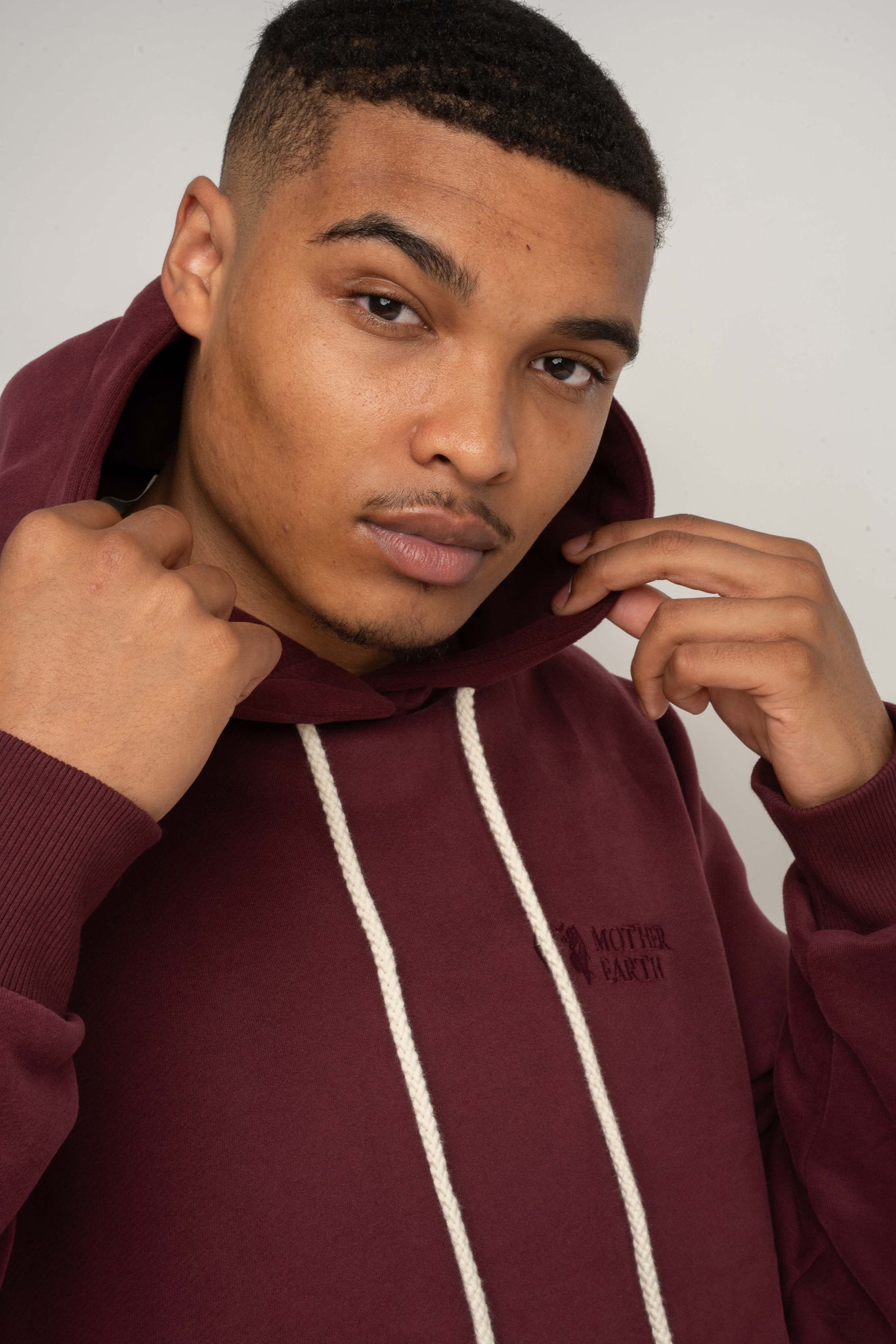 MEN'S BURGUNDY HOODIE - ASTON