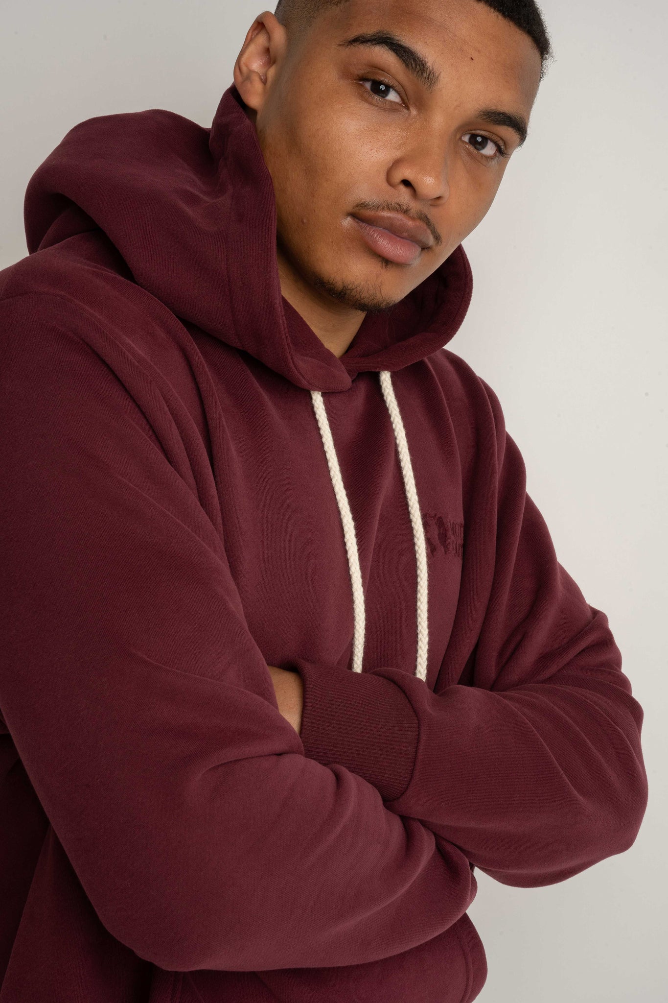 MEN'S BURGUNDY HOODIE - ASTON