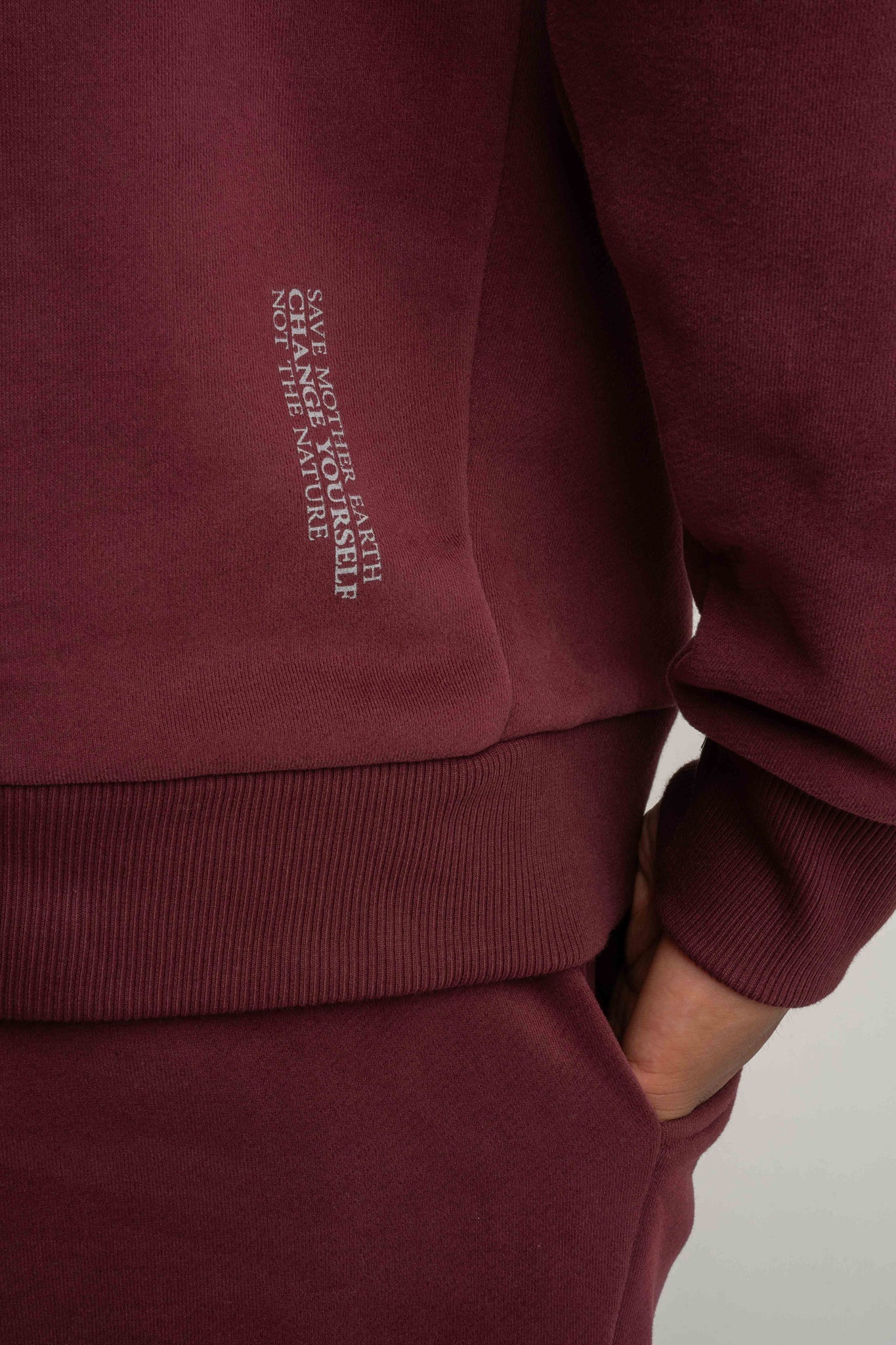MEN'S BURGUNDY HOODIE - ASTON
