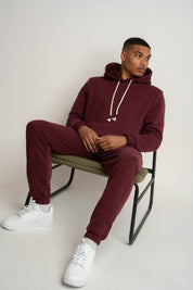 MEN'S BURGUNDY HOODIE - ASTON
