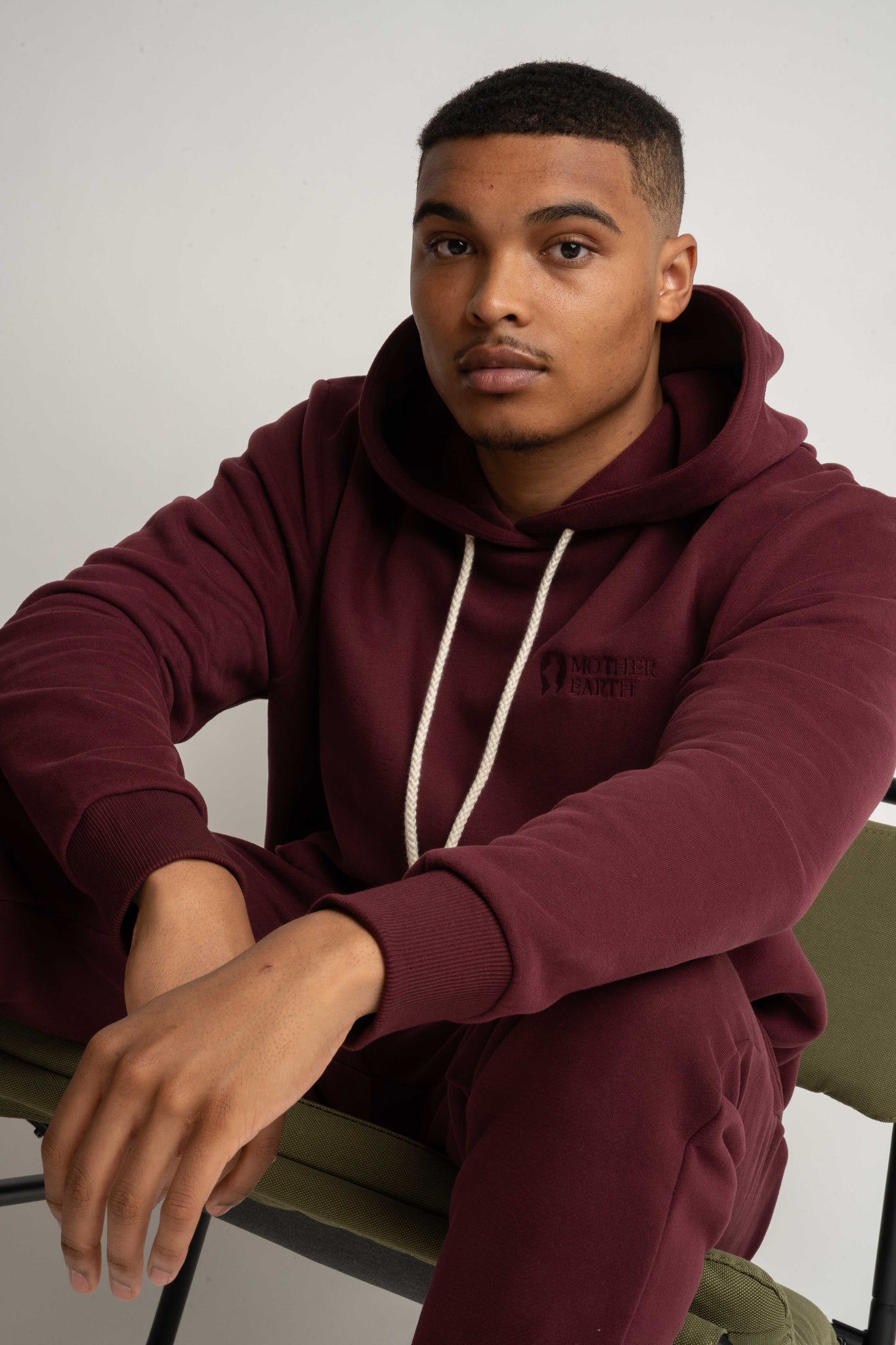 MEN'S BURGUNDY HOODIE - ASTON