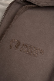 MEN'S WASHED ZIP-UP HOODIE BROWN - STOCKHOLM