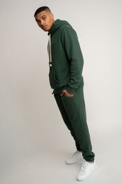 MEN'S DARK GREEN HOODIE - ASTON