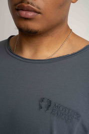 OVERSIZED T-SHIRT WITH A DELICATE WASHED GRAY EFFECT - TOBALAI