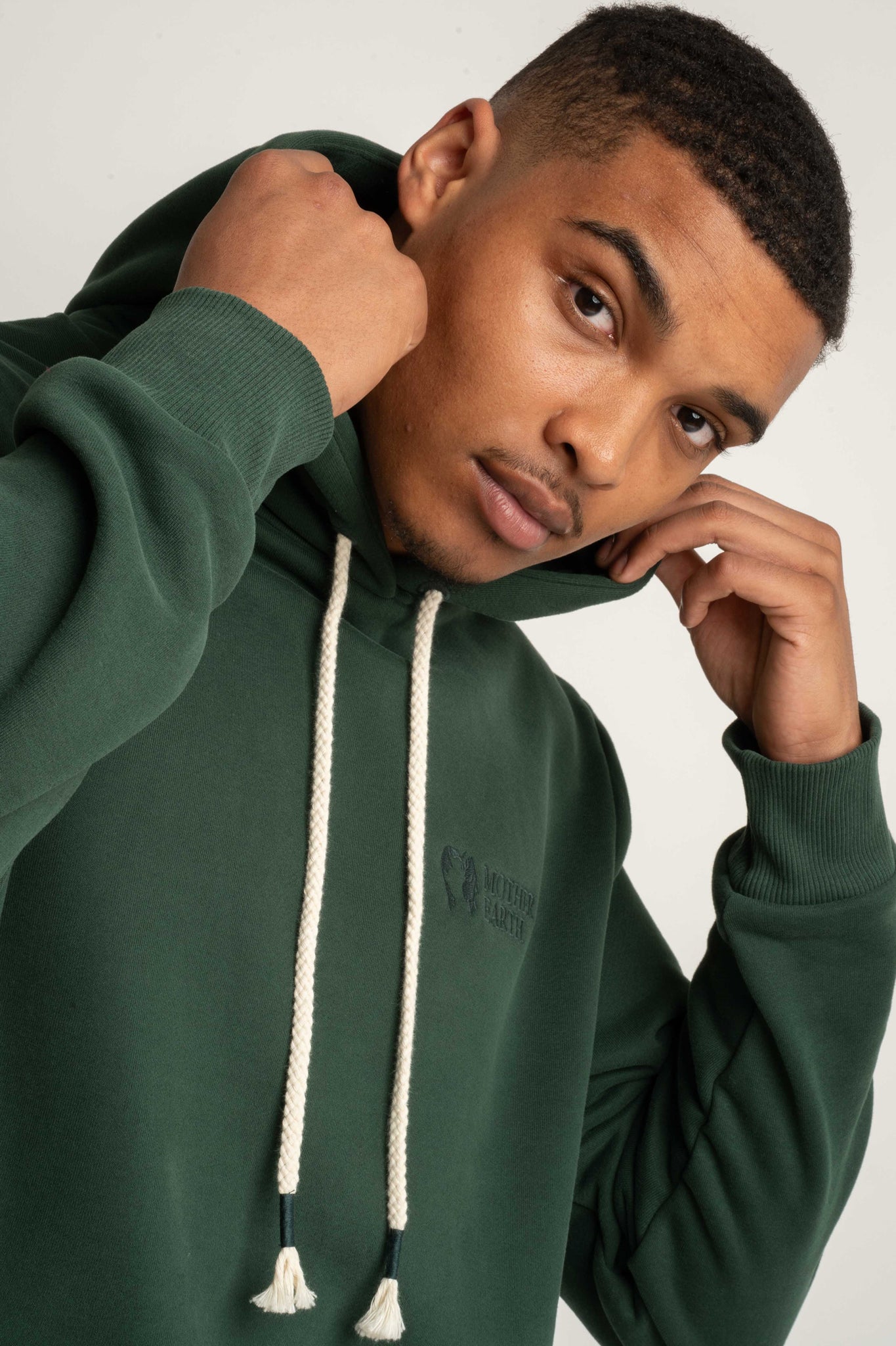 MEN'S DARK GREEN HOODIE - ASTON