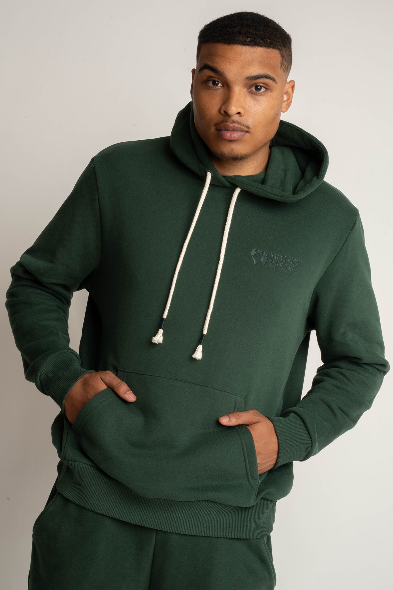 MEN'S DARK GREEN HOODIE - ASTON