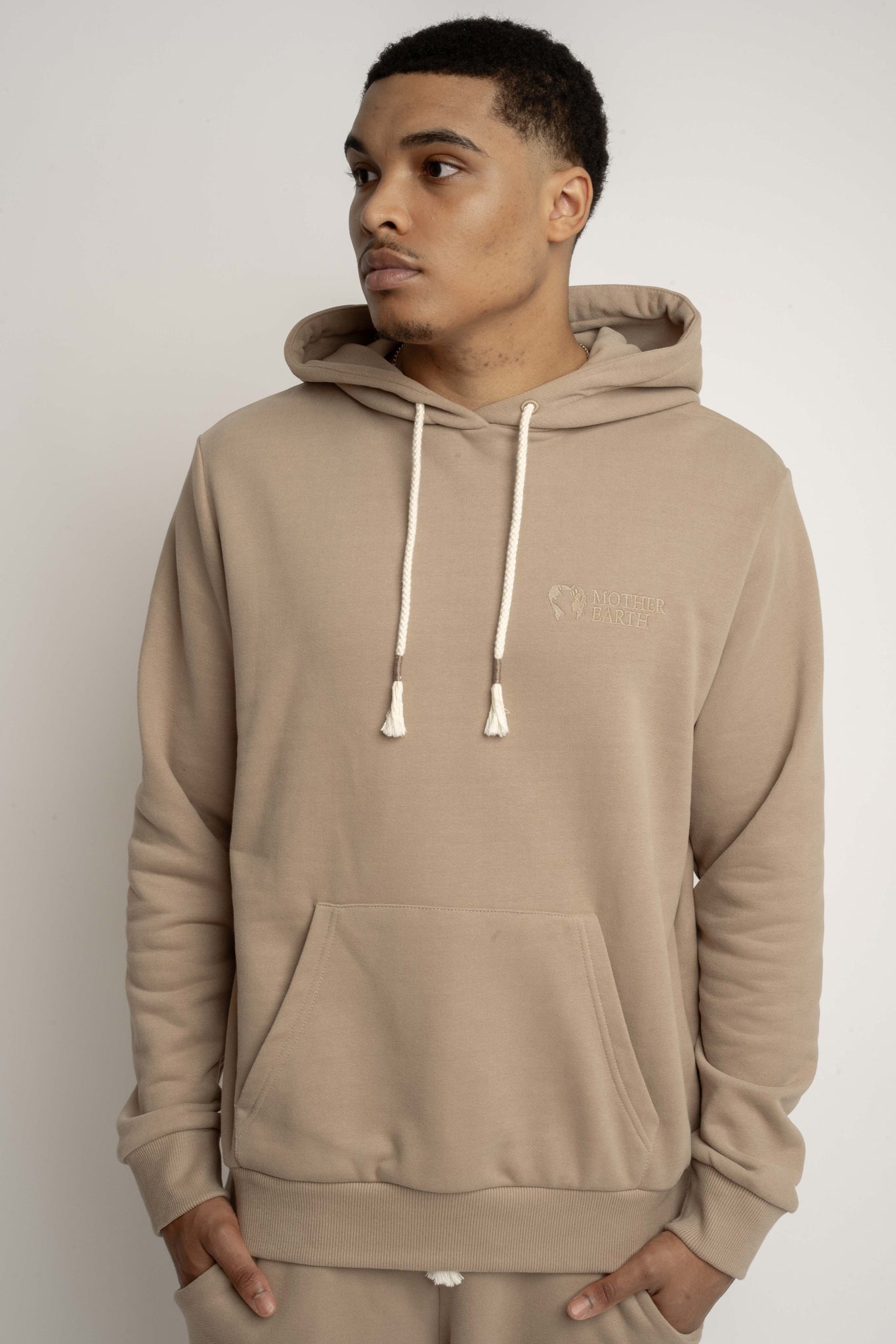 MEN'S LIGHT BROWN HOODIE - ASTON