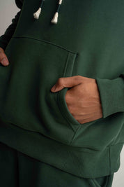 MEN'S DARK GREEN HOODIE - ASTON