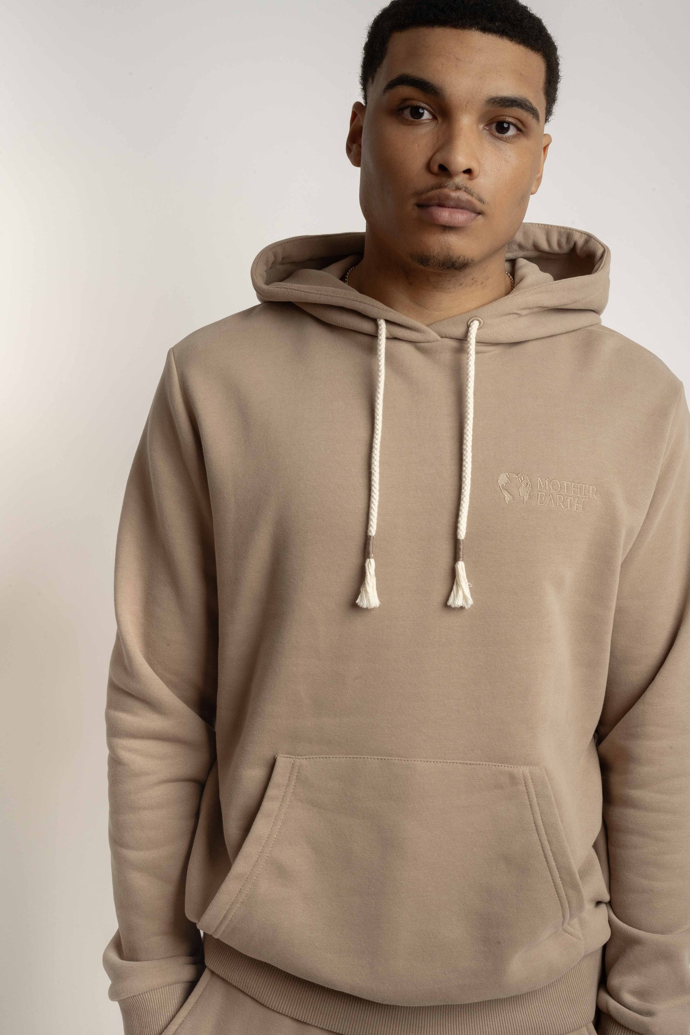 MEN'S LIGHT BROWN HOODIE - ASTON
