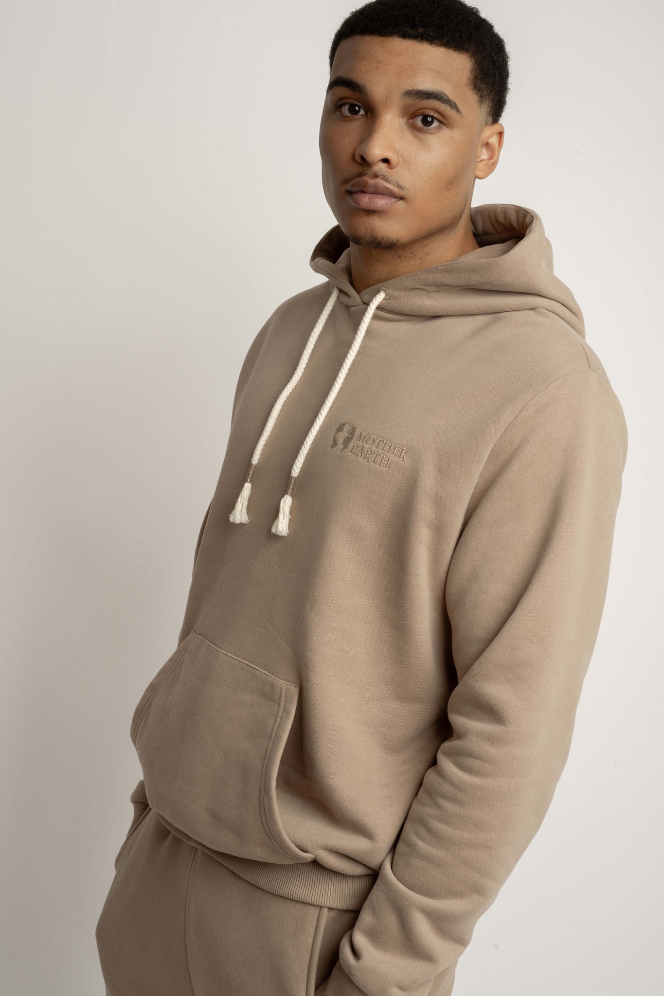 MEN'S LIGHT BROWN HOODIE - ASTON