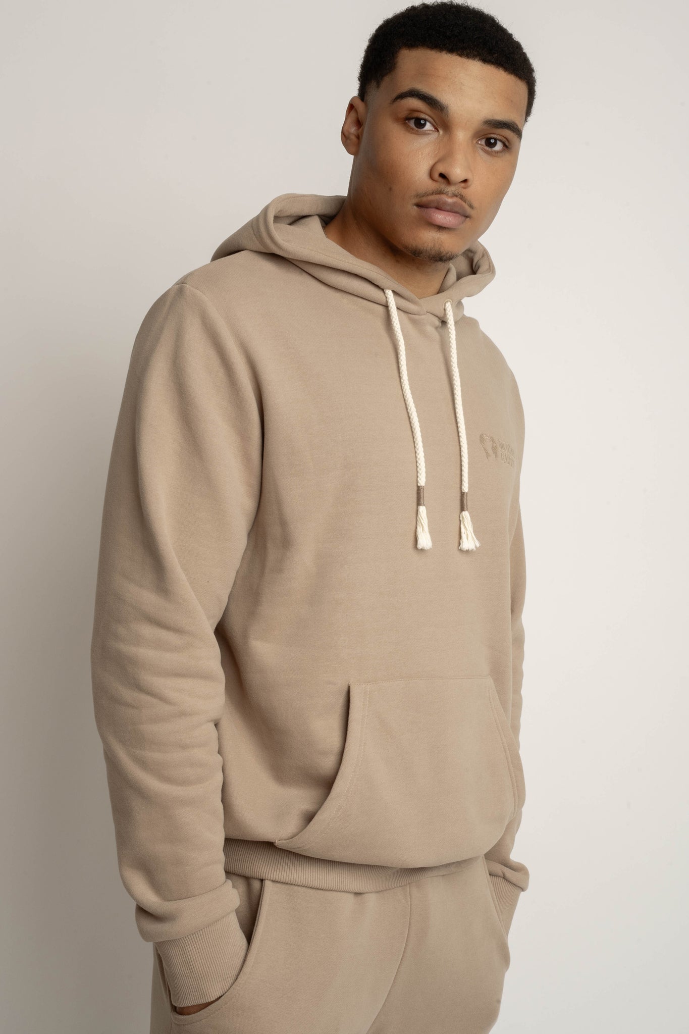 MEN'S LIGHT BROWN HOODIE - ASTON